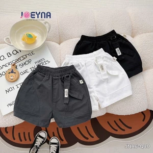 Quần đùi kaki phối dây trang trí, quần sóc kaki mềm, fom đẹp cho bé trai