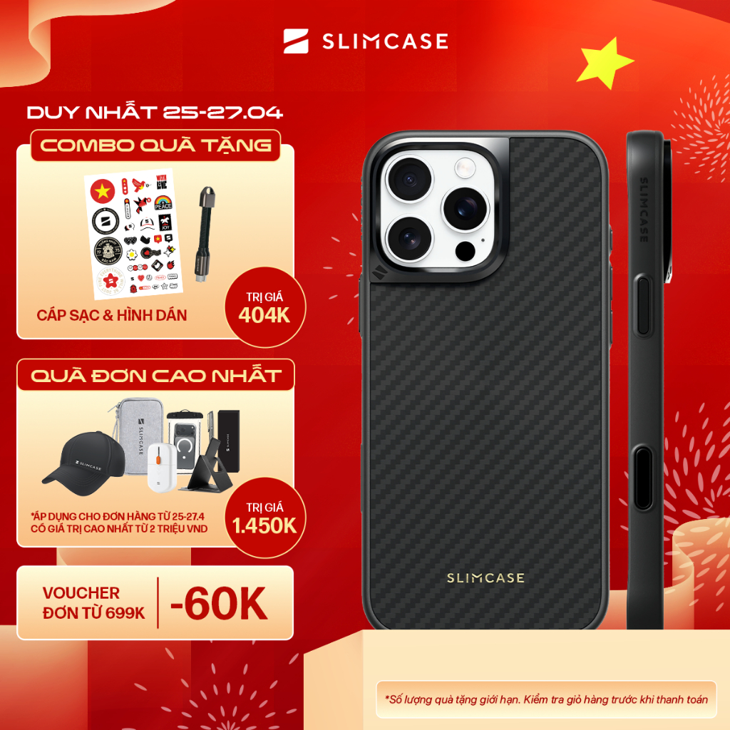 Ốp lưng REX iPhone 16 Pro Max / iPhone 15 Pro Max SLIMCASE - Chống va ...