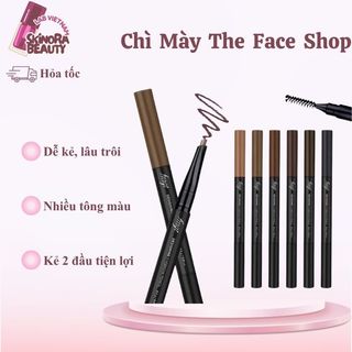 Chì Mày TFS Designing Eyebrow Pencil Chì Kẻ Mày 2 Đầu The Face Shop Bền Màu Lâu Trôi - Skinora Beauty