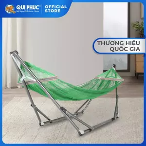 Võng nằm Dona QUI PHÚC, khung chắc chắn, chịu tải 150kg, xếp gọn linh hoạt, thiết kế an toàn, tiện lợi