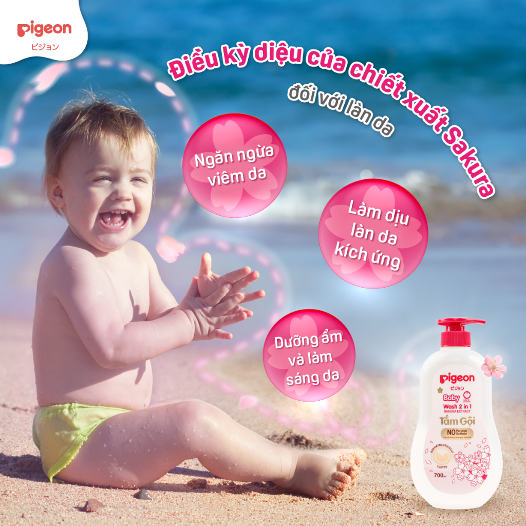 [500ML LIVESTREAM] Sữa Tắm Gội Dưỡng Ẩm Cho Bé Pigeon 500ml Dịu Nhẹ Mềm Mại An Toàn Cho Da