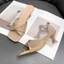 Dép Cao Gót Mũi Vuông Nữ – Quai Ngang Đan Chéo Cao 3cm Mix Váy, Quần Jean Đều Đẹp H010 - NT SHOES