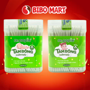 Tăm Bông Thân Giấy Dr.Papie 200 280 Que Dành Cho Bé Nhiều Độ Tuổi Khác Nhau - Bibo Mart