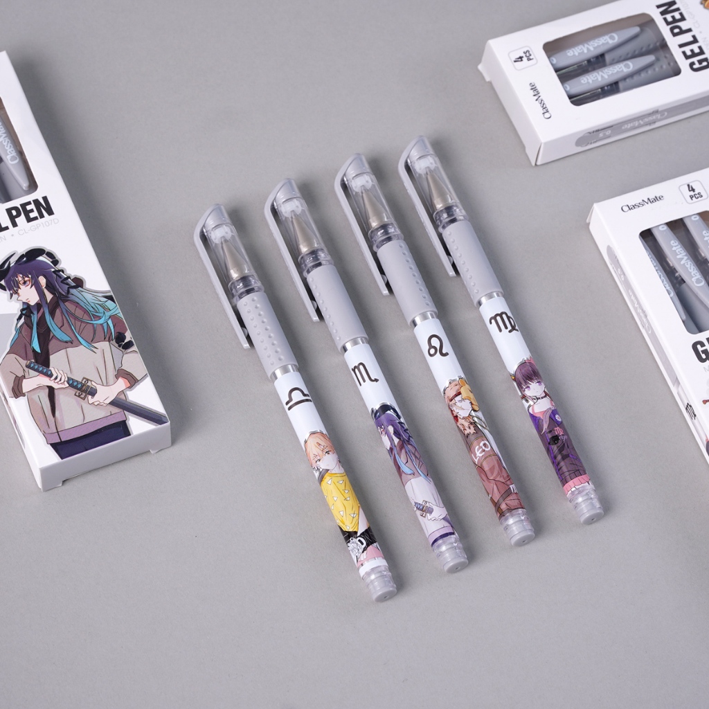 Combo 20 Bút Gel Xanh Đen Tím, Viết Trơn, Mực Đậm, Classmate 24 Bút Bi Cung Hoàng Đạo Xanh Đen, Nhanh Khô, Viết Trơn