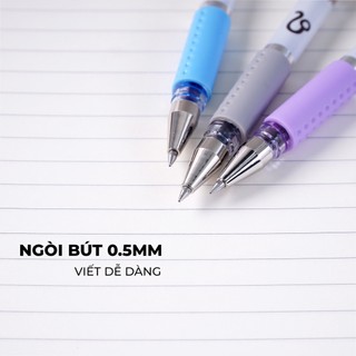 Bút Gel 0.5mm Xanh Đen Tím Classmate, Viết Trơn, Mực Đậm, Bút Bi Cung Hoàng Đạo Nhanh Khô, Nét Mảnh