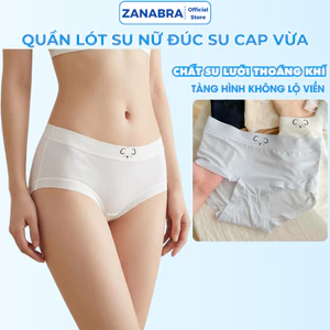 Quần lót nữ su có lỗ thoáng khí cạp vừa, Quần chip nữ họa tiết gấu cute đáy kháng khuẩn ZANABRA L718