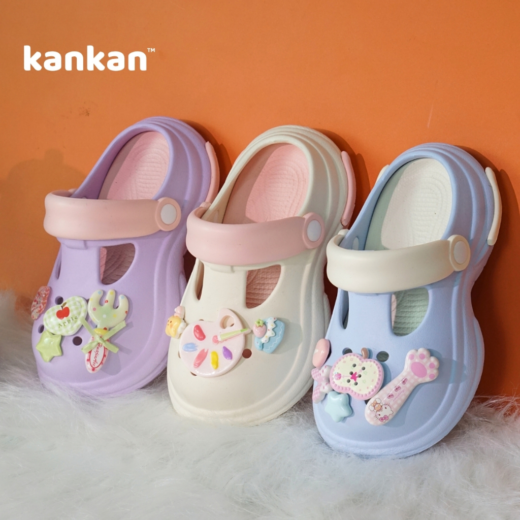 Dép Sandal Bé Gái KanKanStore Dép Sục Có Quai Trẻ Em Đi học Đi Chơi Thoải Mái Vận Động KA141