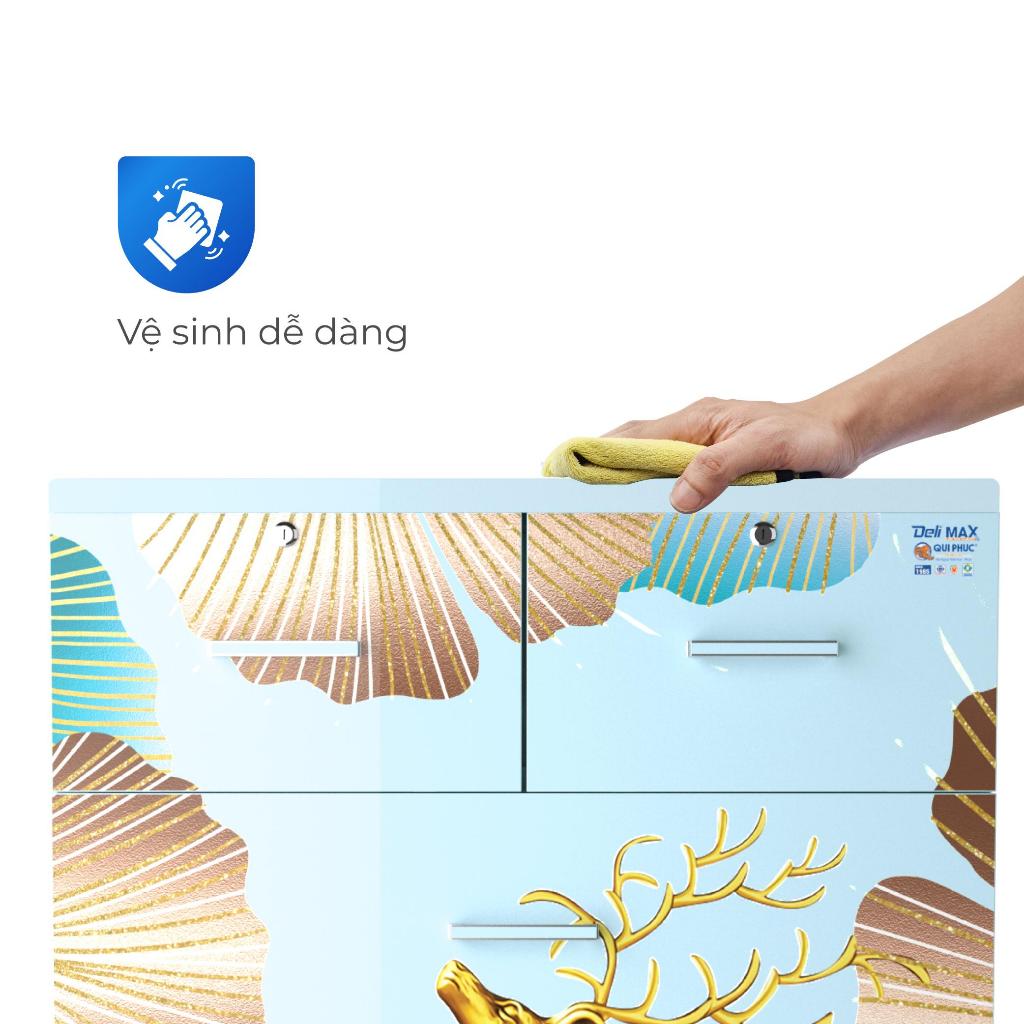 [SVIP] Tủ nhựa Deli Max 5 tầng QUI PHÚC, tủ nhựa đựng quần áo ngang 90cm, có khung thép chắc chắn, hộc tủ chống rơi
