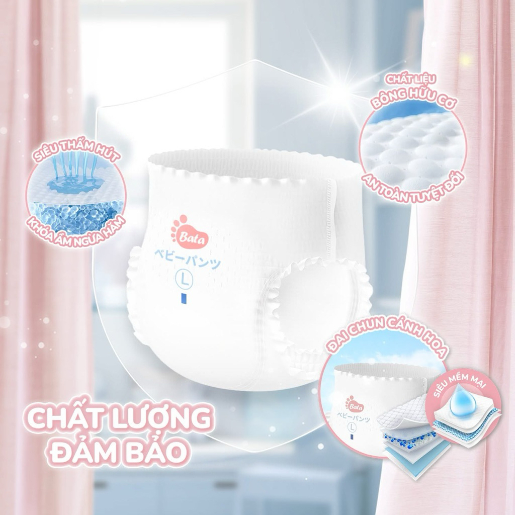 ( COMBO 20 Miếng ) Miếng Dùng Thử BATA Quần/Dán Siêu Thấm An Toàn Cho Bé