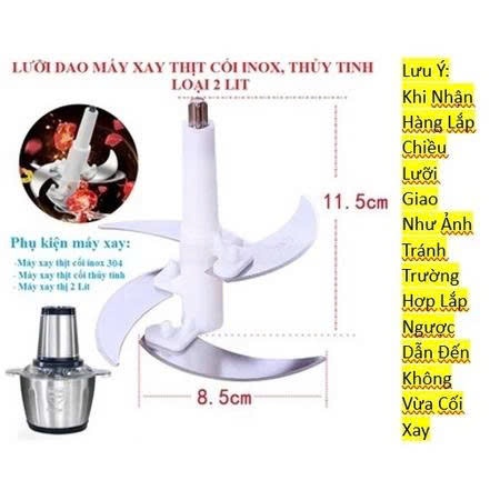 Máy Xay Thịt Đa Năng Cối Inox 2L 304, 4 Lưỡi Dao Thép Không Gỉ, Say Sinh Tố Thịt, Cá, Cua, Rau củ,Hoa Quả