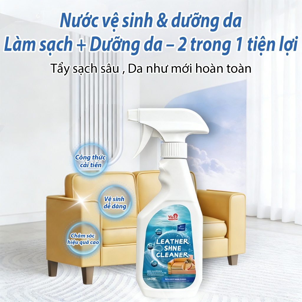 Nước vệ sinh da - Vệ sinh nội thất ô tô, vệ sinh ghế da ô tô, vệ sinh ghế da ô tô, ghế sofa, giày da, túi da.