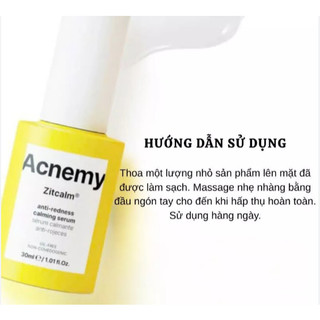 Serum Làm Dịu Và Cân Bằng Hệ Vi Sinh, Giảm Đỏ Và Kháng Khuẩn Acnemy Zitcalm Serum