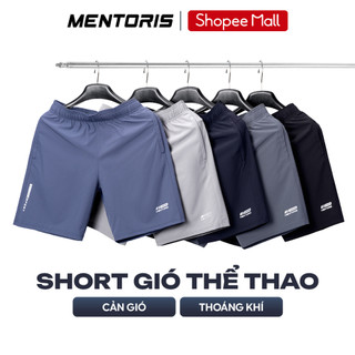 COMBO 2 Quần Short Gió Thể Thao Nam MENTORIS, Vải Gió Mềm Nhẹ, Thoải Mái, Chuẩn Form CB2MSR01