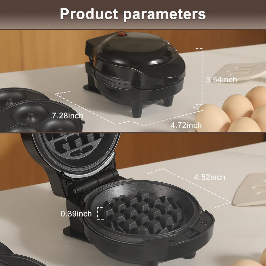 Màu Đỏ Máy Làm Bánh Waffle Que 350W Aimi Máy Nướng Bánh Mini