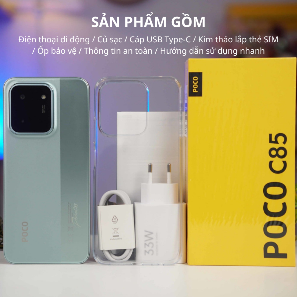 Điện thoại Xiaomi POCO C85 (6GB + 128GB) Pin 6000mAh - Bảo Hành Chính Hãng 12 Tháng | BigBuy360 - bigbuy360.vn