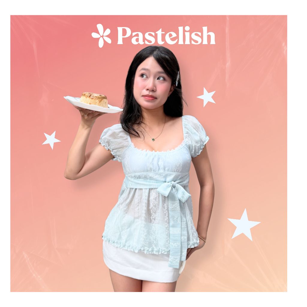 Ivy Top - Áo Babydoll vải tơ hoa nhí mùa hè - Pastelish