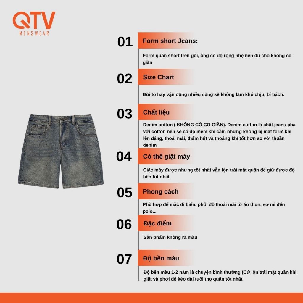 Quần short jean Nam form lửng, Chất Rin Cotton 3 màu dễ phối_JS01, JS02, JS03 Menswear Pants | BigBuy360 - bigbuy360.vn