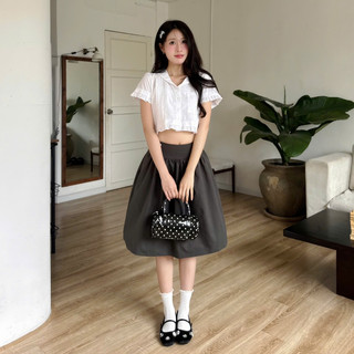 NAVIE - Chân váy dài Kaki ELLY phối cúc hoa thời trang nữ