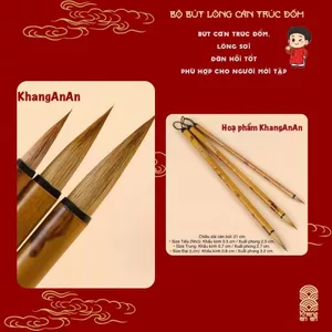 BỘ BÚT LÔNG CÁN TRÚC ĐỐM - CỐT CÁCH THANH TAO, NÉT CỌ TÀI HOA