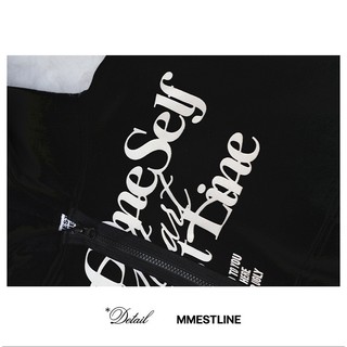 [SALE 70%] Áo khoác MMESTLINE "Love-OneSelf" dây kéo 2 chiều vải nỉ bông dày