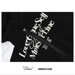 [SALE 70%] Áo khoác MMESTLINE "Love-OneSelf" dây kéo 2 chiều vải nỉ bông dày
