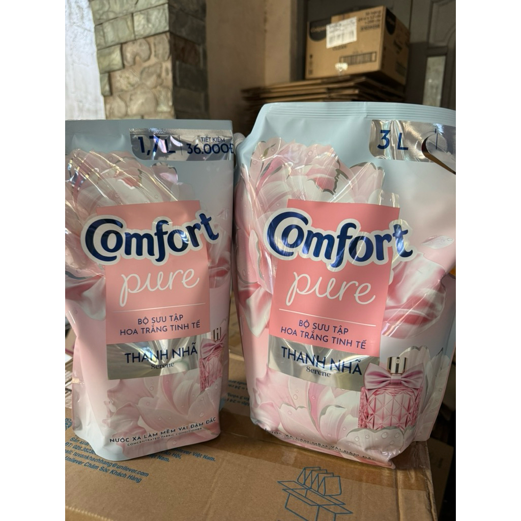 Nước Xả Vải Comfort Hoa Trắng Thanh Nhã Túi