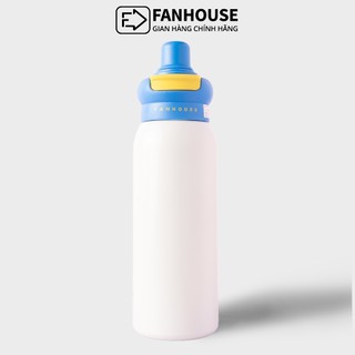 Bình giữ nhiệt Good Duck 600ml inox 316 Fan House ly giữ nhiệt ống hút linh động, in tên tặng túi canvas