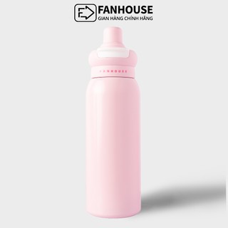Bình nước giữ nhiệt Good Duck 600ml inox 316L Fan House bình giữ nhiệt ống hút linh động, in tên tặng túi canvas