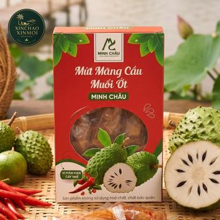 [25.06] Mứt Mãng Cầu Xiêm Sấy Dẻo MINH CHÂU | Vị Muối Ớt Cay Mặn Nhẹ, Đặc Sản Trà Vinh (Hộp 250g)