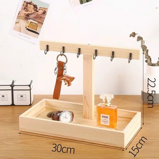 khay đựng trà kệ montessory Khay gỗ đa năng có tay cầm decor chụp ảnh, đựng đồ dùng phụ kiện