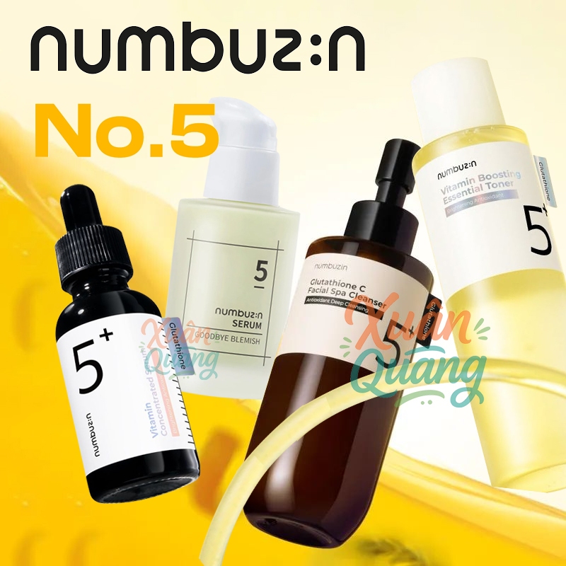 Numbuzin No.5+ Serum vitamin cô đặc | Boosting Essence Toner | Goodbye Blemish Serum | Spa Cleanser