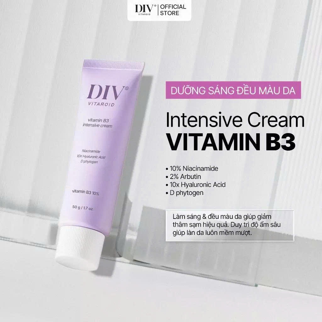 [DIV VN] Kem Dưỡng Sáng DIV Vitamin B3 Hỗ Trợ Cấp Ẩm Sáng Bóng Làm Đều Màu Da 50gram | BigBuy360 - bigbuy360.vn
