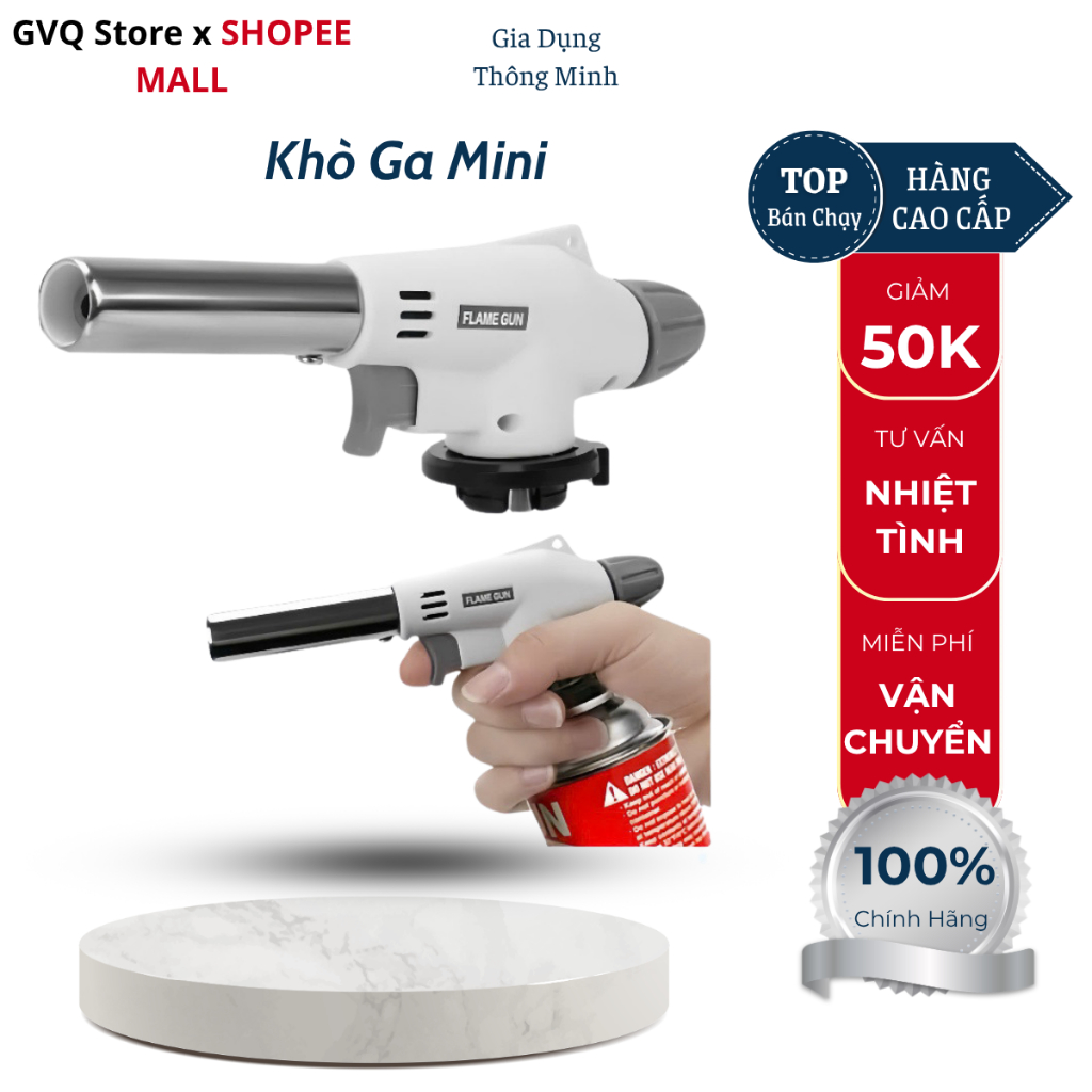 Khò Ga Mini GVQ Store Thiết Kế Nhỏ Gọn Cầm Tay Tự Động Điều Chỉnh Nhiệt Độ Tiện Lợi