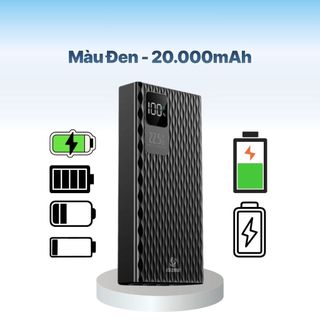 Sạc Dự Phòng 20000mAh KOZMO KM10 Chính Hãng Tích Hợp 4 Dây Cáp Sạc Ổn Định 22.5W Không Nóng Máy
