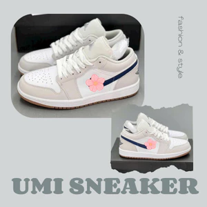 Giày Thể Thao Cổ Thấp Xám Đế Nâu, Giày Sneaker Nam Nữ Thời Trang Cao Cấp Full Box JA16