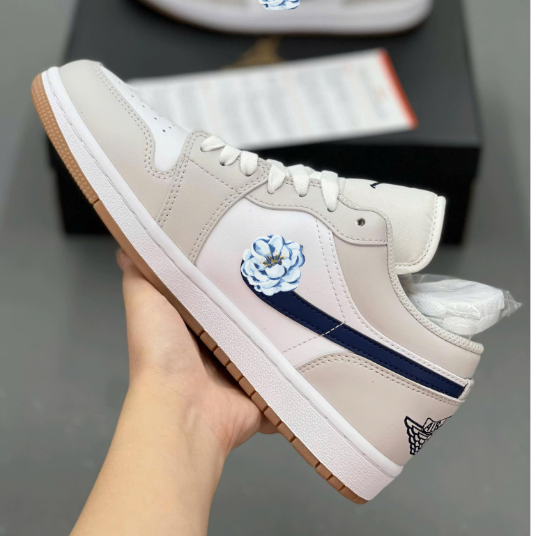(Tăng 1 Size) Giày Thể Thao Cổ Thấp Xám Đế Nâu, Giày Sneaker Nam Nữ Thời Trang Cao Cấp Full Box JA16