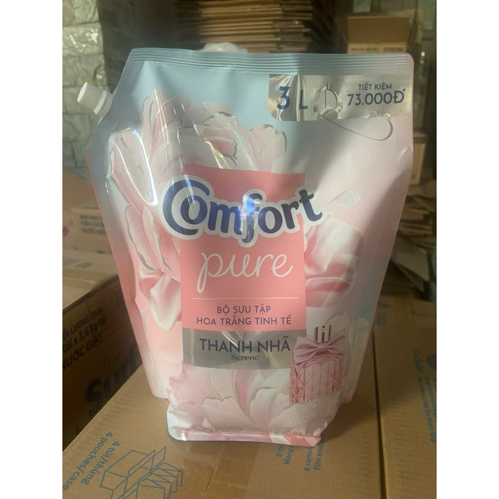 Nước Xả Vải Comfort Hoa Trắng Thanh Nhã Túi