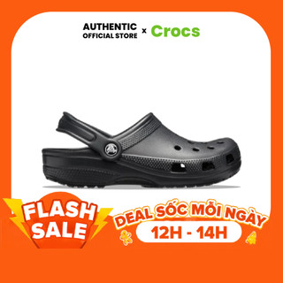 | 100% 𝘾𝙝í𝙣𝙝 𝙃ã𝙣𝙜 | Giày Clog 𝙲𝚁𝙾𝙲𝚂 Unisex Classic 'Black'