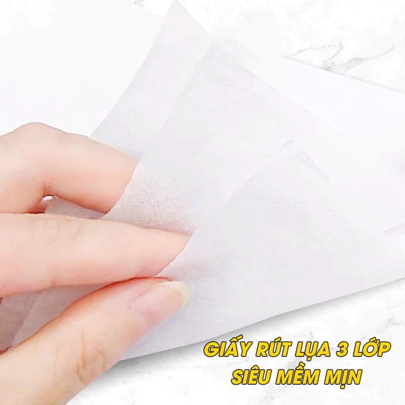 [HỎA TỐC] Khăn Giấy Rút Lụa Silkwell Sếu Thùng 9 Gói 200 Tờ/3 Lớp - Giấy Ăn Mềm Mịn Thấm Hút