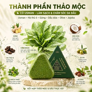 Combo 2 Xà Phòng Gội Đầu Tân Cương Chính Hãng - Xà Phòng Thảo Dược Cỏ Usma Giảm Dầu Giảm Gàu