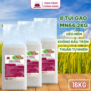 [DATE MỚI]Combo 8Túi Gạo Sạch Hữu Cơ MN66 Ngon Cơm,Dẻo Vừa,Mềm Cơm,Hỗ Trợ Tiêu Hóa,Không Chất Bảo Quản,Gạo Quê (Túi 2kg)