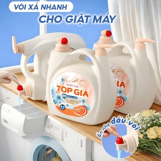 Combo 2 Can Nước Giặt Xả Top Gia 2 Vòi Tiện Lợi 4.5KG Lưu Hương Thơm 100H, Dịu Nhẹ Lưu Hương Cả Ngày, Kháng Khuẩn 99%