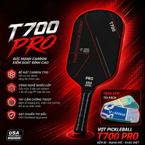 Vợt Pickleball T700 Pro | Nhẹ êm - Carbon cao cấp (hình tự chụp)