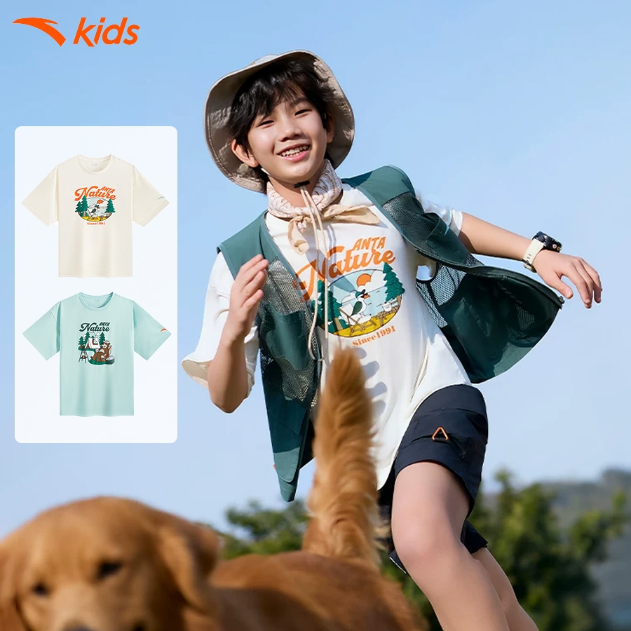 ANTA KIDS Áo Phông Ngắn Tay Thể Thao Bé Trai 3525C6105