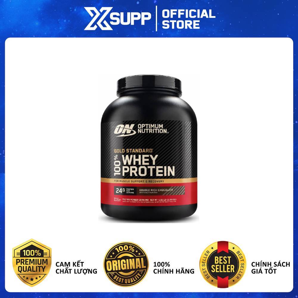 Whey Gold Standard 100% Whey Protein - Sữa bổ sung Protein hấp thụ nhanh, hỗ trợ phát triển cơ bắp (5 lbs)