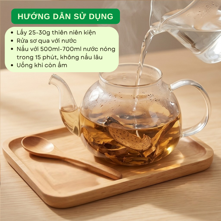 Thiên Niên Kiện Thái Lát Mỏng, Khô Sạch, Thơm Tinh Dầu, Trà Thiên Niên Kiện Thảo Dược Đức Thiện