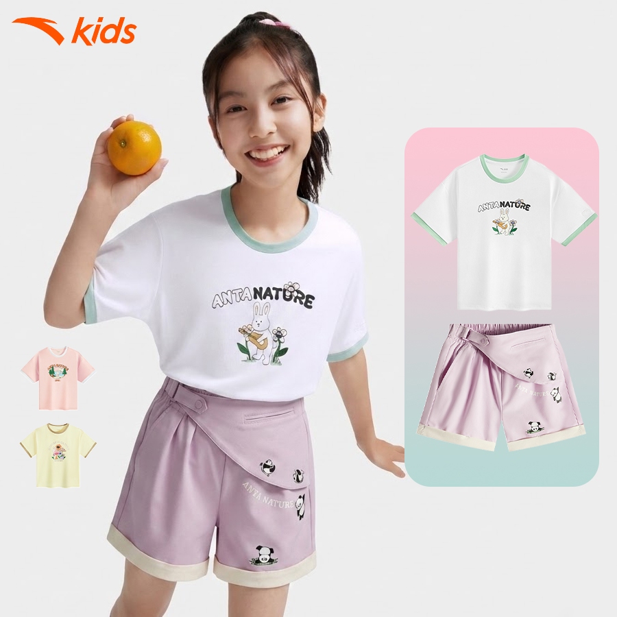 Áo Phông Ngắn Tay Thể Thao Bé gái ANTA KIDS 3625C6107 T-Shirt