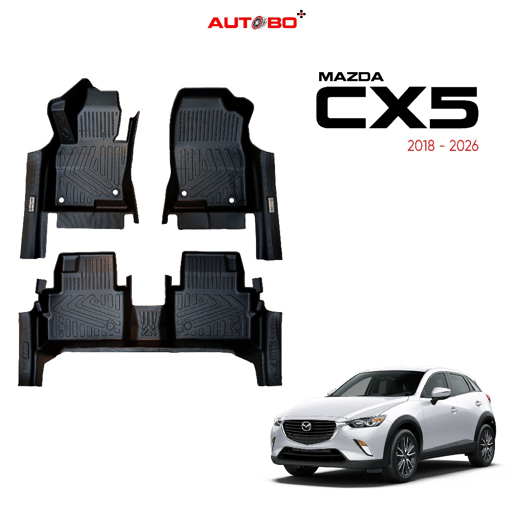 Thảm Lót Sàn Ô Tô TPE Cao Cấp Mazda CX5 2018 - 2026 TRÀN VIỀN BẬC CỬA Không Thấm Nước, Không Mùi