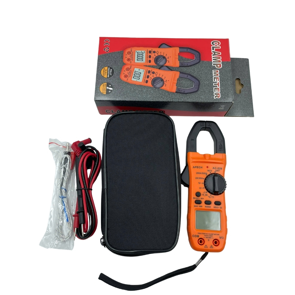 Đồng Hồ Kẹp Vạn Năng APECH AC-229 Có True RMS, NCV, Kiểm Tra Dioide, Data Hold, Auto Range,...