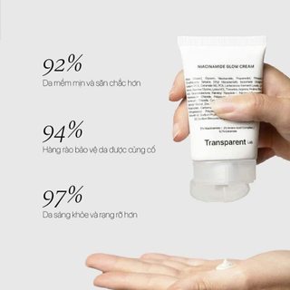 Kem Dưỡng Cấp Ẩm, Sáng Da Hiệu Ứng Glow Không Nhờn Rít Transparent Lab Niacinamide Glow Cream